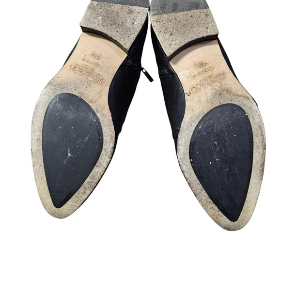 Jimmy Choo Ankle Boots Marlin Cream Snake Print &‎ Black Leather - Picture 14 of 16